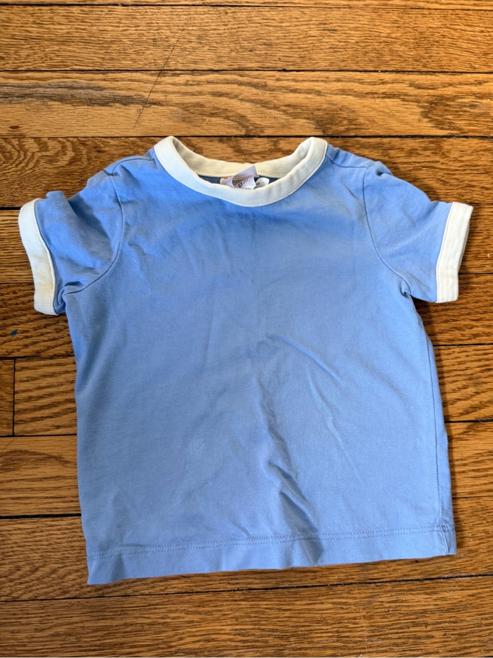 Hanna Andersson Light Blue Ringer Tee - Size 12-18 Months